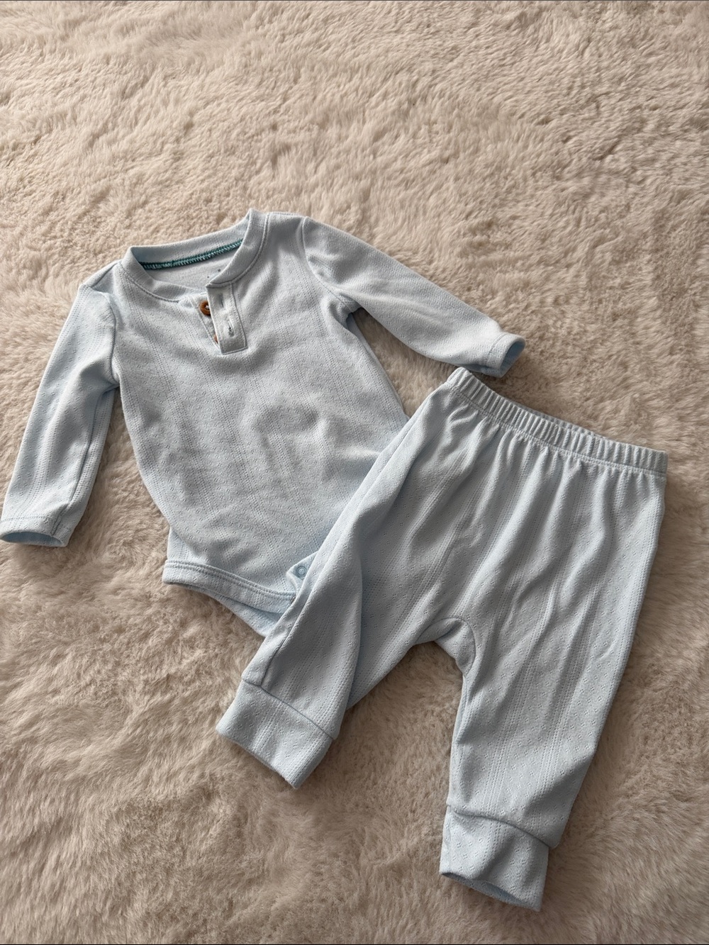 cloud island Light Blue Baby Two-Piece Matching Set